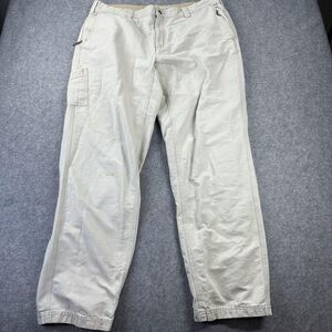 Columbia Pants Mens 40x32 Khaki Cotton Hiking Cargo Outdoor Utility Trail Flaws